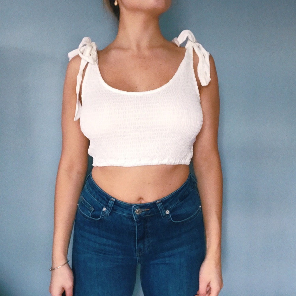 Smocked crop top